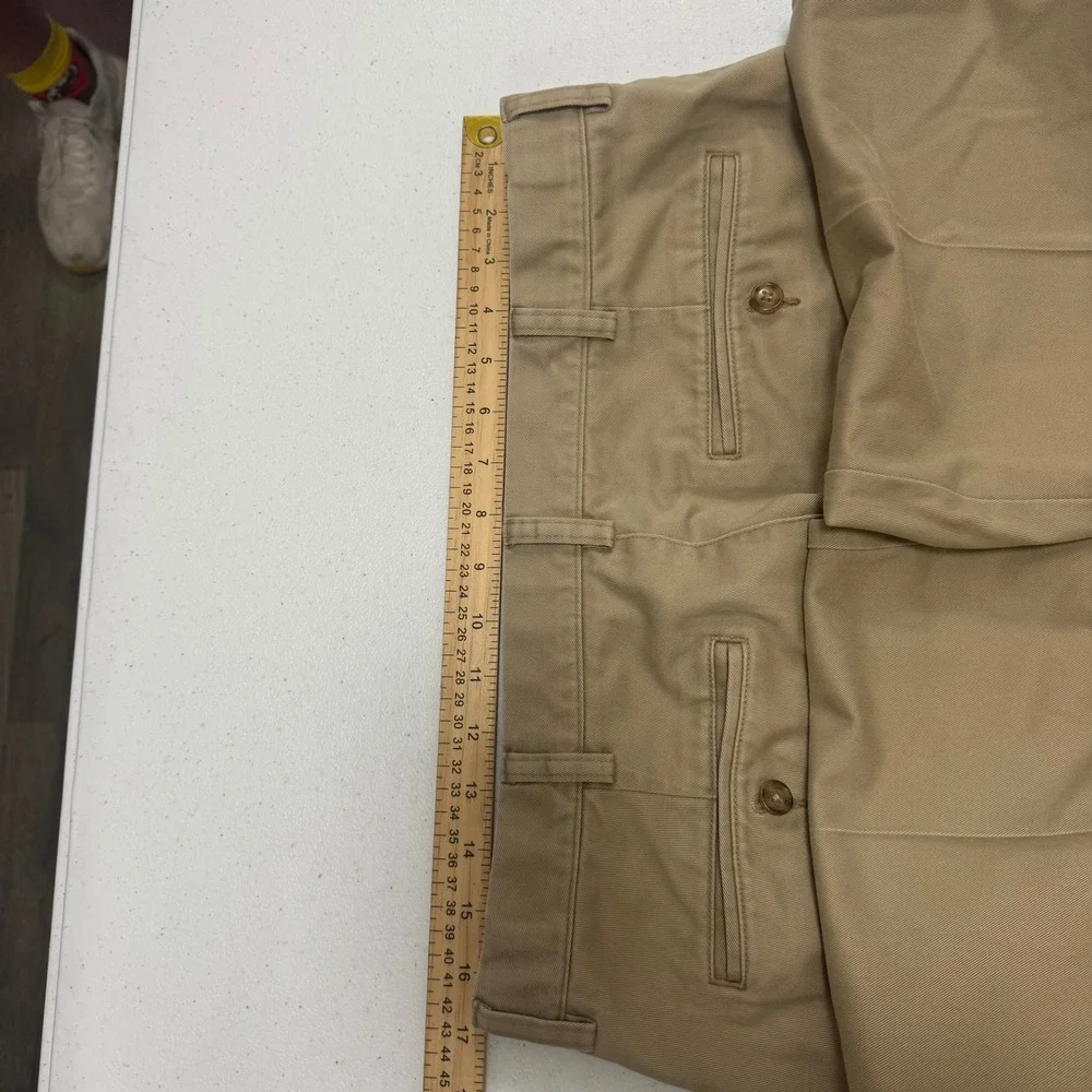 LL Bean Comfort Waist Khaki Chino Pants Mens 34x29 Tan Cotton Twill 245698‎